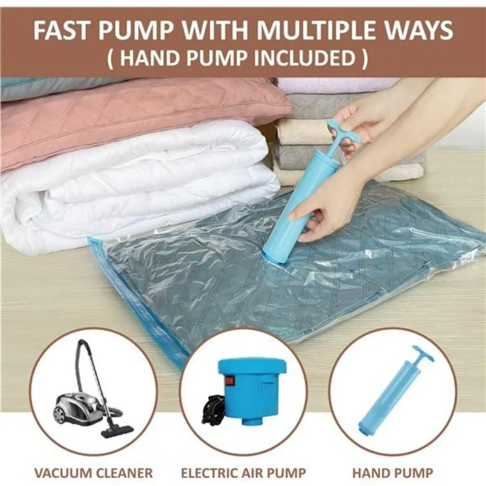 Vacuum Storage Bags 10 Small Vacuum Seal/Sealer Bags with Pump for Clothes